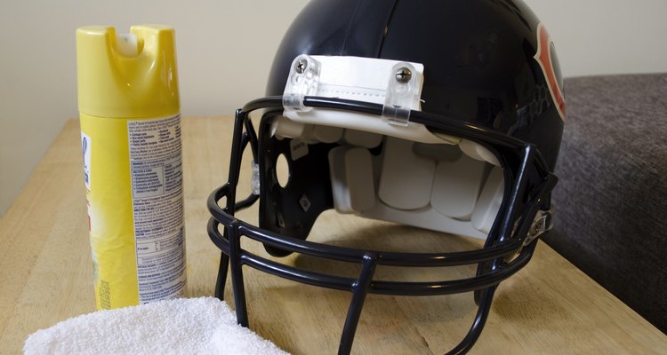 how to clean a matte football helmet