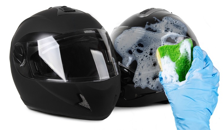How to clean motorcycle helmet
